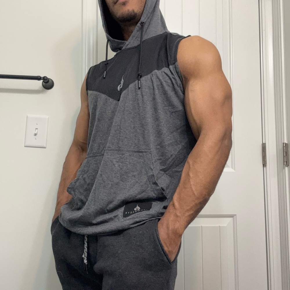 Gray Ryderwear Sleeveless Hoodie